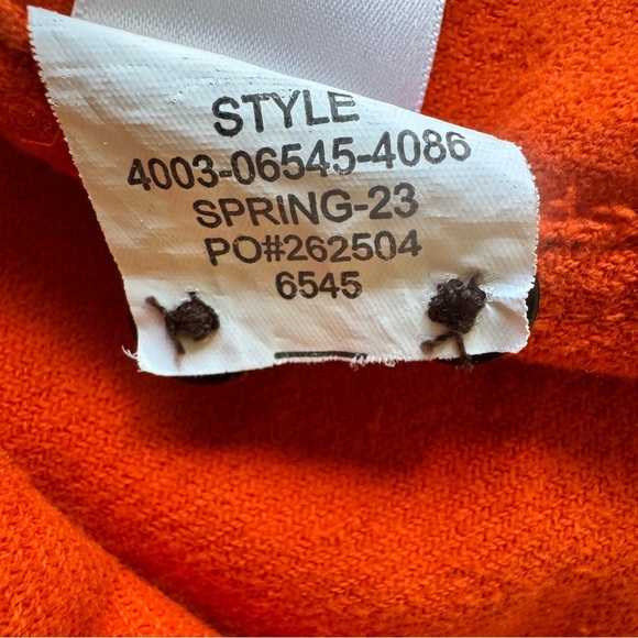 Lucky Brand Men's Top Solid Utility Cloud Soft Long Sleeve Flannel Orange Sz L - Picture 10 of 12